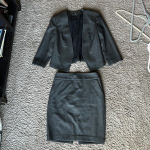 Express Cropped Blazer and Pencil Skirt Set